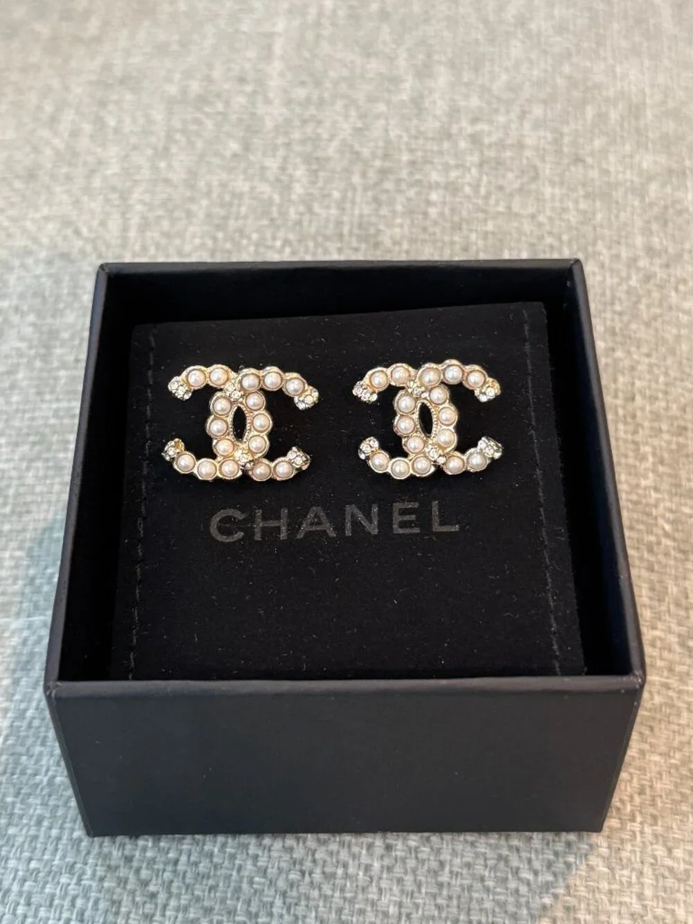 Chanel Classic CC Pearl Earrings - Authentic Statement Piece